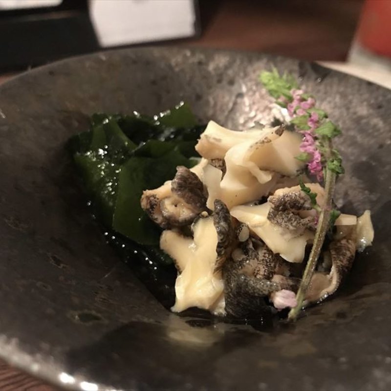 つぶ貝わさび漬け(居酒屋まさちゃん)