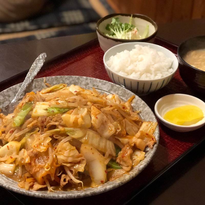 豚キムチ炒め定食(乙妻 )