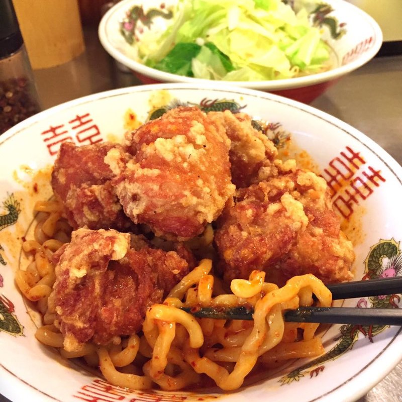 ハイパー汁なしタンタン麺とり唐ボンバー大盛りの5辛(デブソバ リパブリック御器所店)