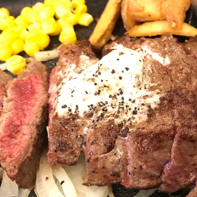 旭志牛がっつりステーキ200g(道の駅旭志 旭志村ふれあいセンター ほたるの里)