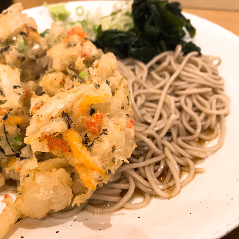 冷しかき揚げそば(しぶそば 池袋店)