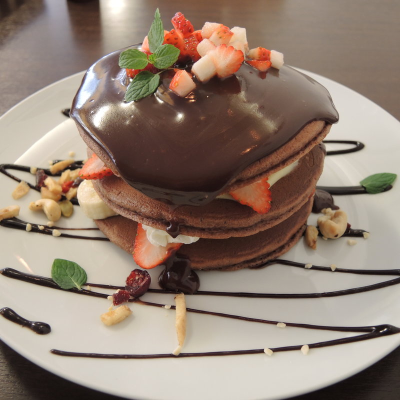 苺の生チョコのパンケーキ(フルーツキッチン ほのか （fruit kitchen 歩乃果）)