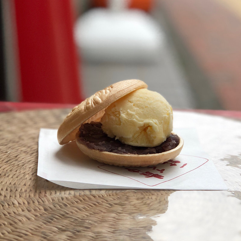 アイスクリーム最中(金時バニラ)(不朽園)