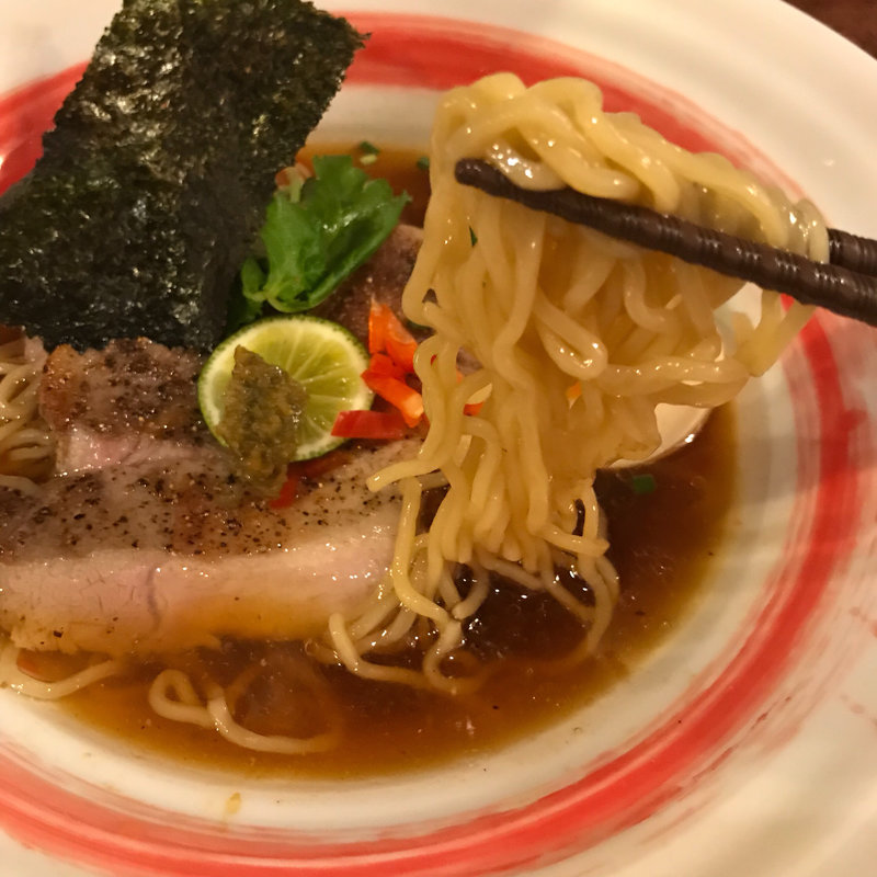 限定 山形豚のステーキらーめん(海老丸らーめん)