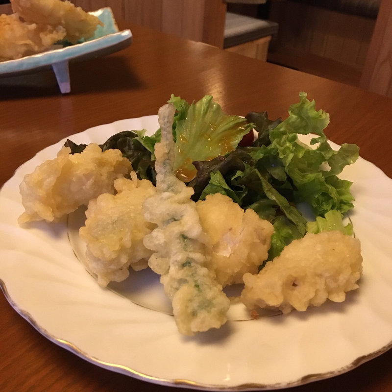 白子の天ぷら(築地市場)