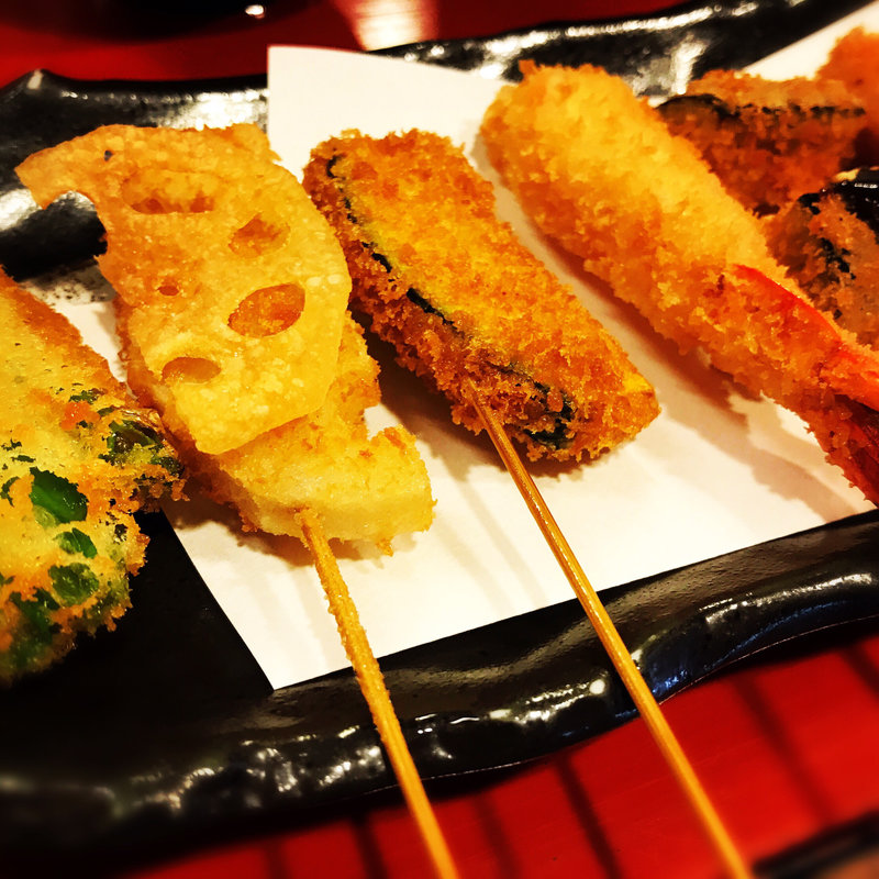 串カツ定食8本串(串かつ 赤とんぼ)