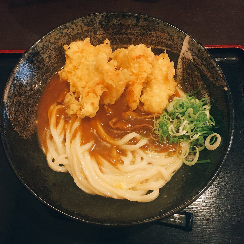 かしわ天カレー釜玉(情熱うどん讃州 新大阪店)