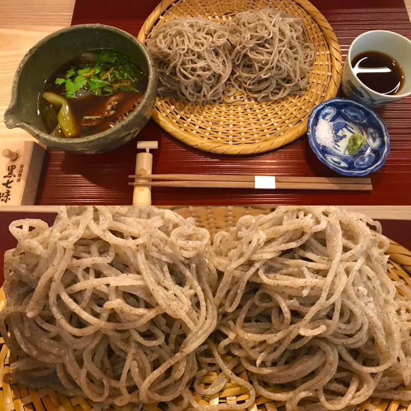 二枚もりと鴨碗(つけ汁)(そば切り 岳空)