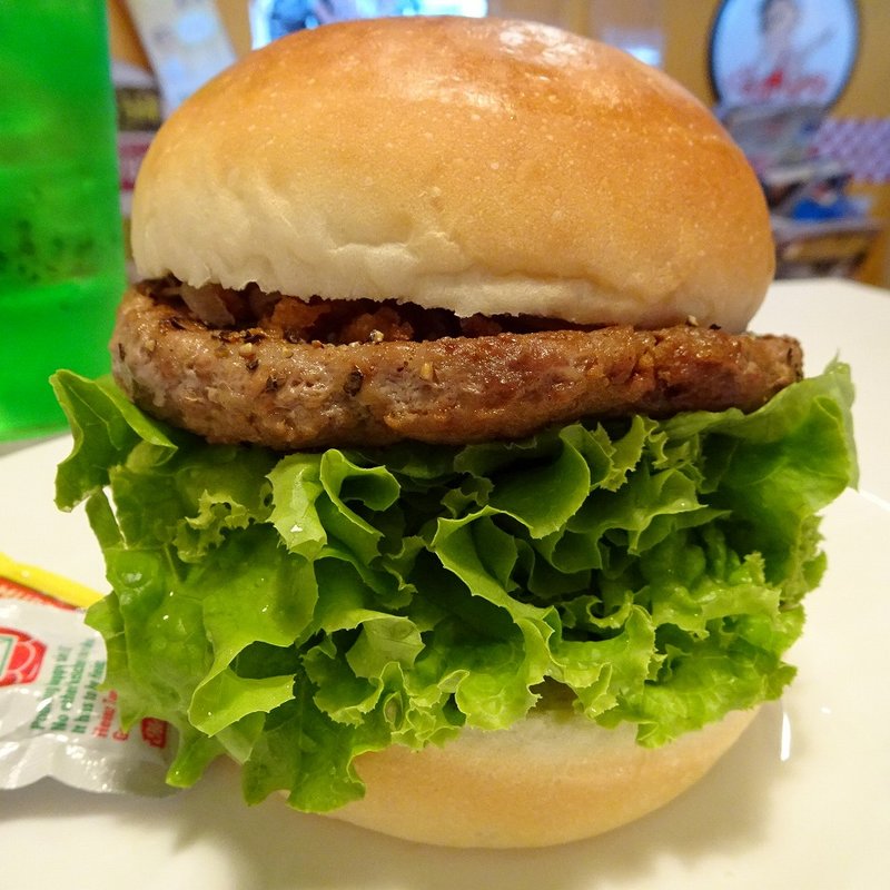 ジュニアバーガー（ハンバーガー）(アメリカンポップカフェ ビッグベリーマン 東大阪店)