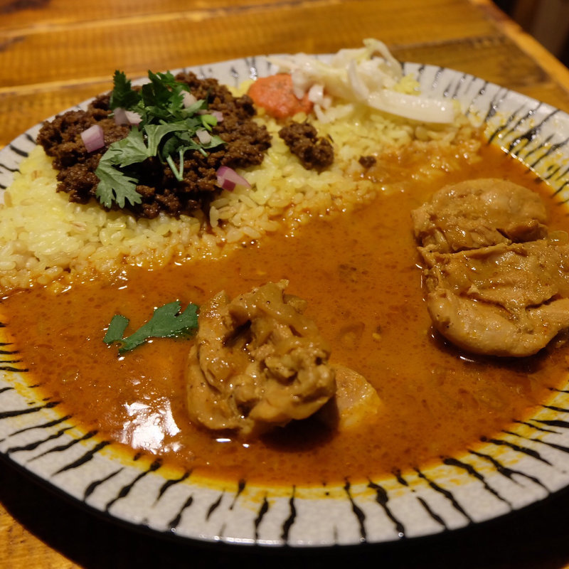 チキンと羊のキーマ ハーフ&ハーフ(般°若 )