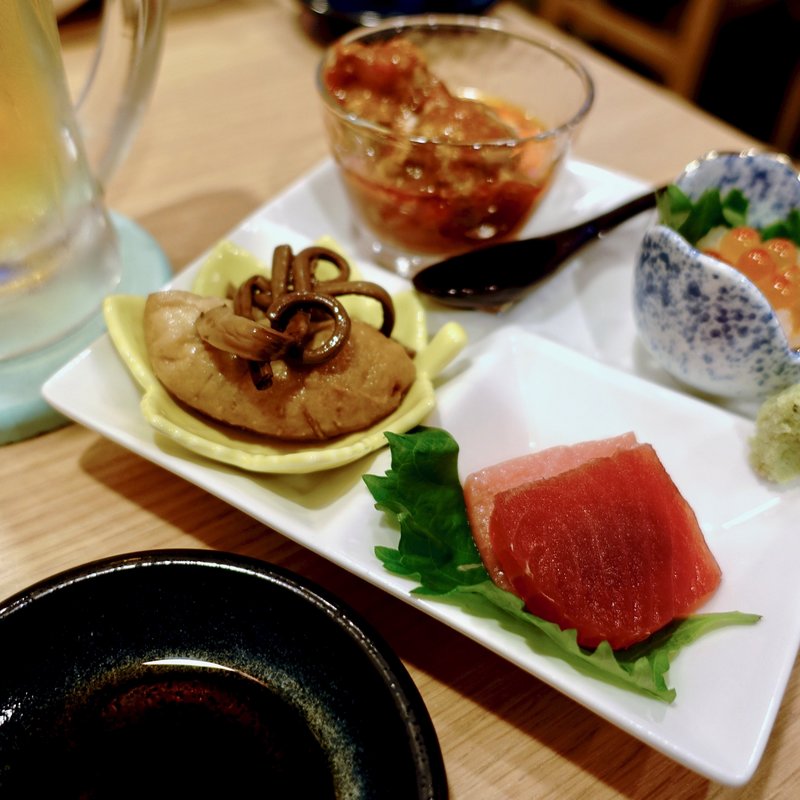 EBISUセット（惣菜4品+ワンドリンク）(立ち呑みEBISU)