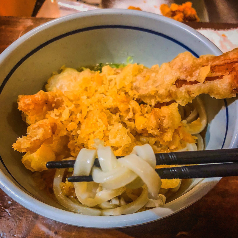 冷[並盛]とり天&ちくわ天  ぶっかけ(おにやんま　五反田本店)