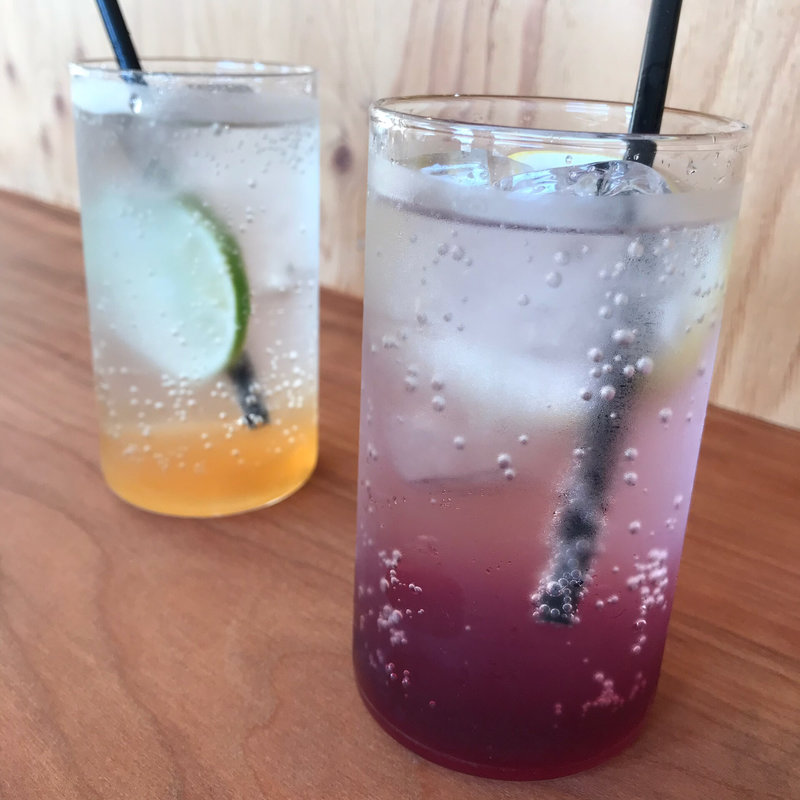 ぶどうとレモンのシロップソーダ(cafeひそひそ)