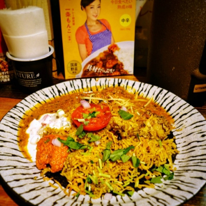 カレーフェスティバル限定メニュー パンニャのビリヤニ サバマサラ添え(般ﾟ若（ぱんにゃ）)