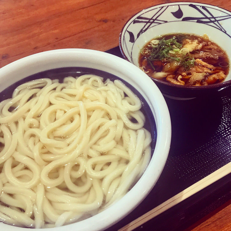 釜揚げうどん&肉汁(丸亀製麺 アリオ亀有店 )