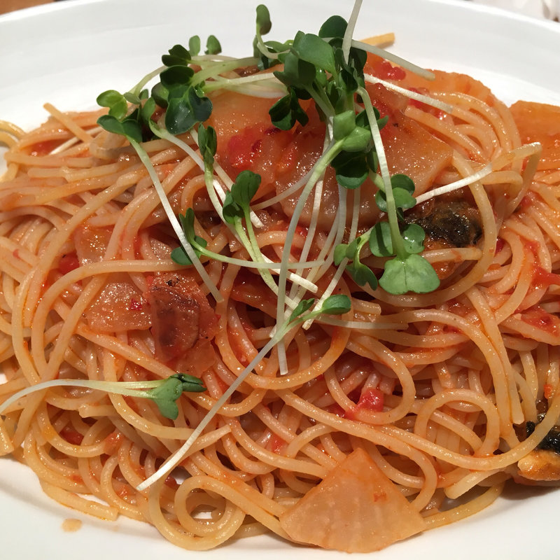 秋刀魚と大根のアラビアータ(トマティーナ登戸店)