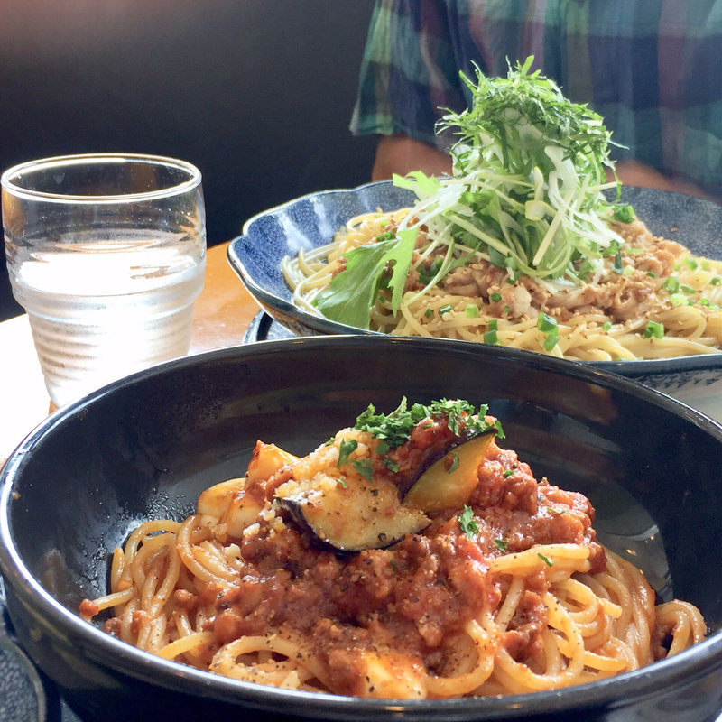 モッツァレラチーズのミートソーススパゲッティ(洋麺屋五右衛門 阪急３２番街店)