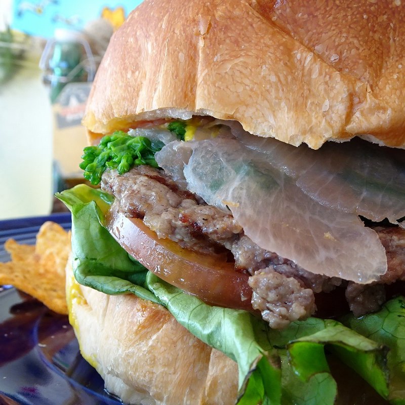 生ハムと菜の花のハニーマスタードバーガー(SEAGULL DINER)