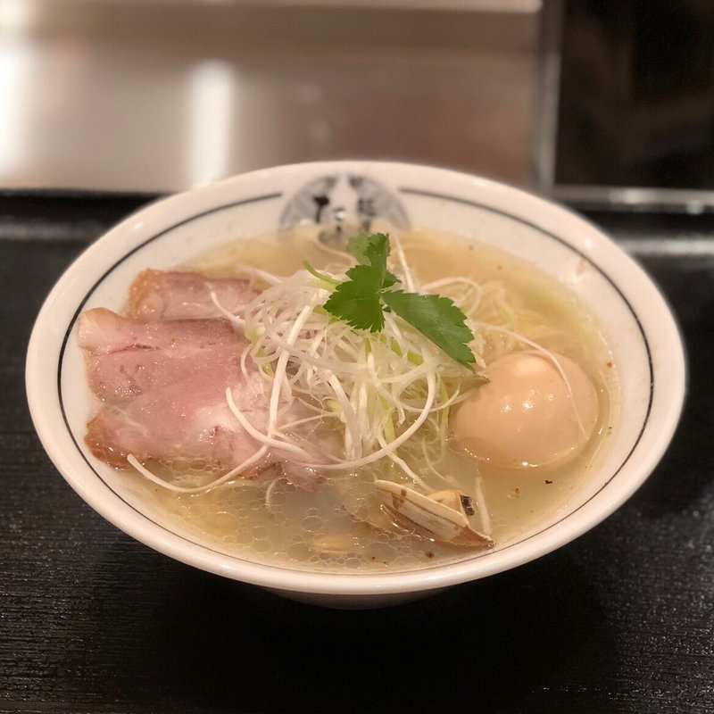 味玉淡麗あさり蕎麦（貝塩）(麺屋たけ井)