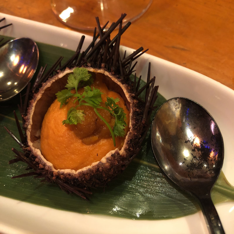 クリームチーズの雲丹あえ(なかなか)