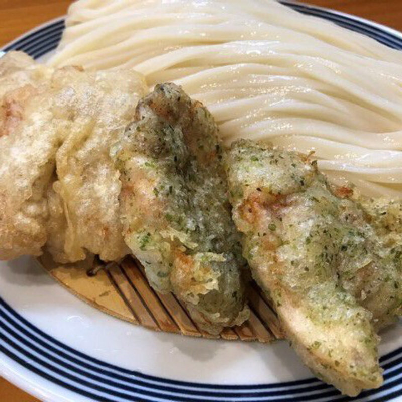 かしわ天ざるうどん(上を向いて)