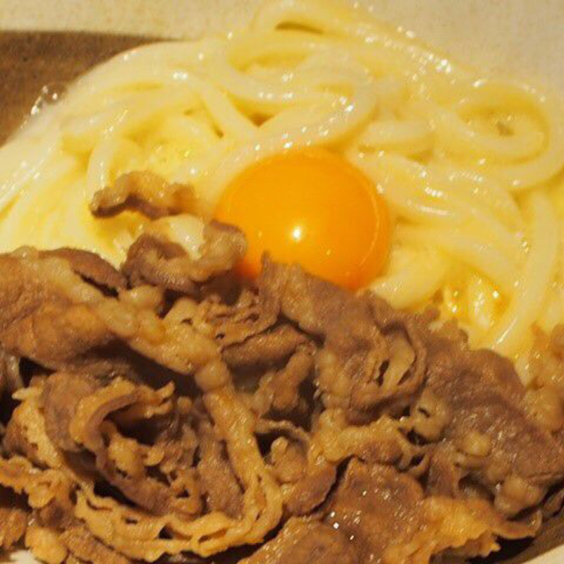 肉釜玉うどん(純愛うどん なでしこ 原点 )