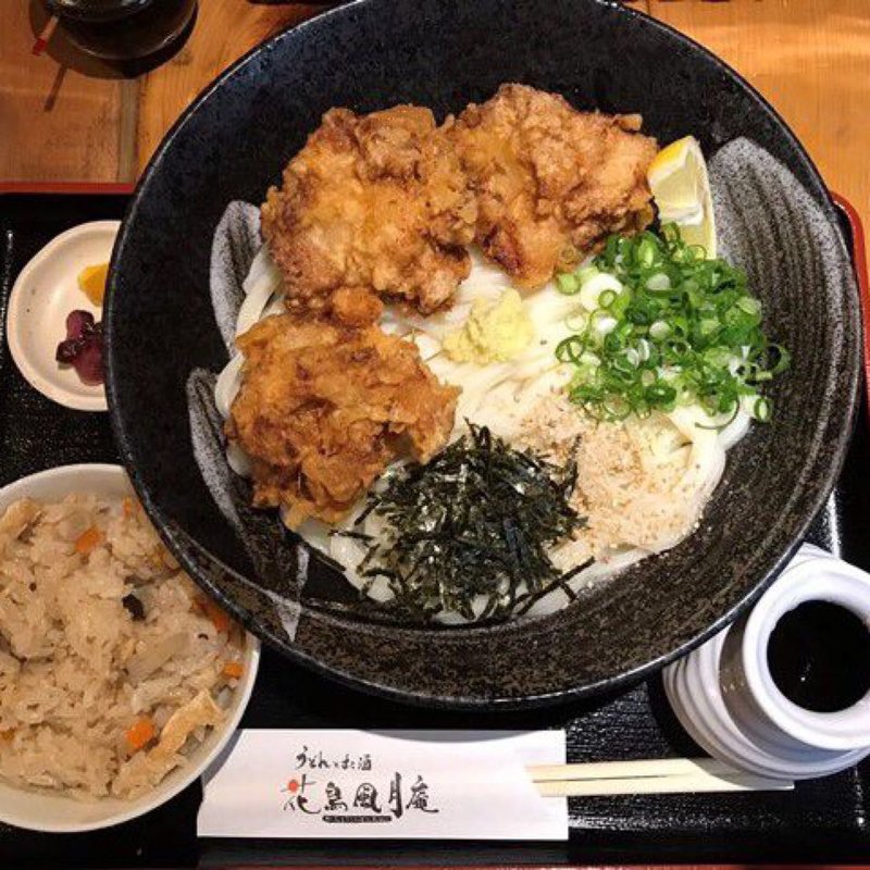 とり天ぶっかけ定食(花鳥風月庵)