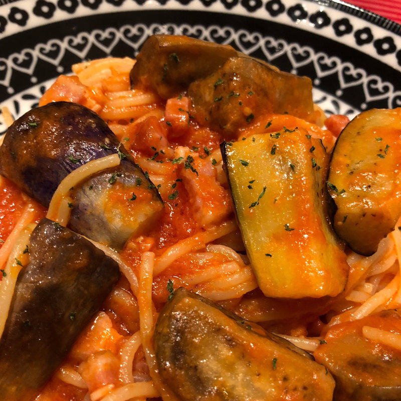 揚げ茄子とベーコンのトマトソース(パステルイタリアーナ 丸井大宮店)