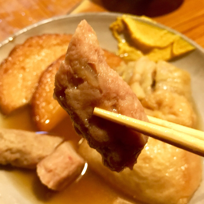 おでん（合鴨つくね）(酒蔵 大太鼓)