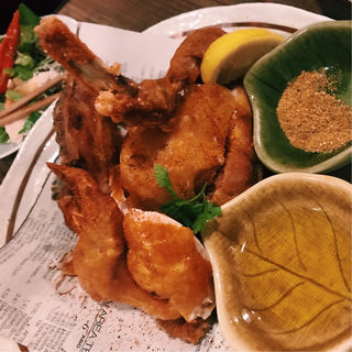 丸鶏の素揚げ(wine no Ruisuke zeRo)