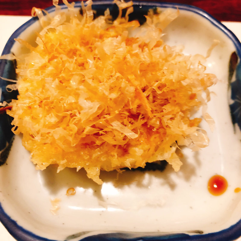 下仁田ねぎの天ぷら(天ぷら新宿つな八 総本店)