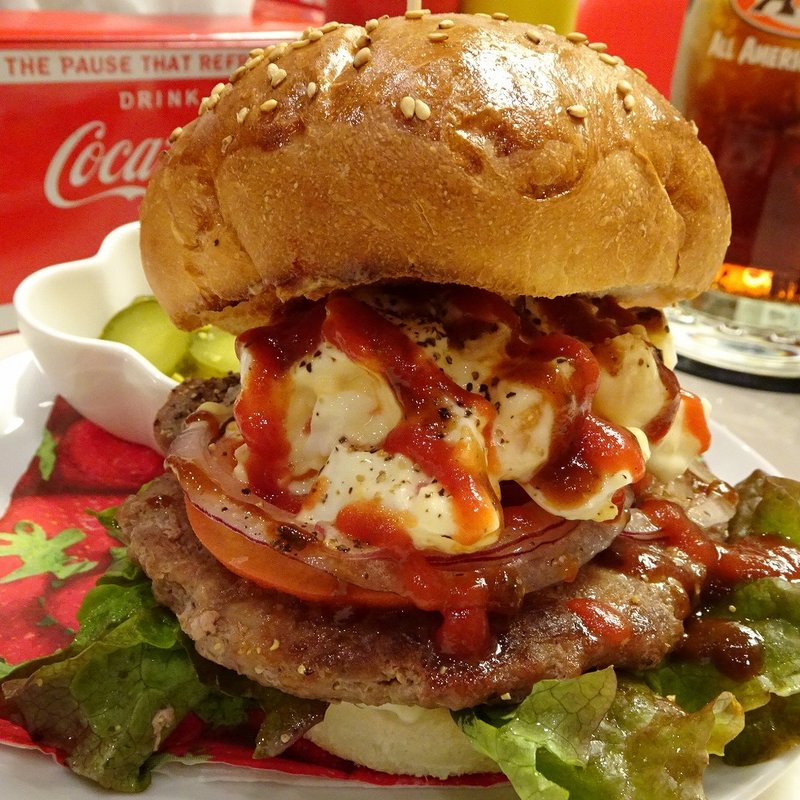 ハンバーガー＋クラッシュエッグ(13Diner)