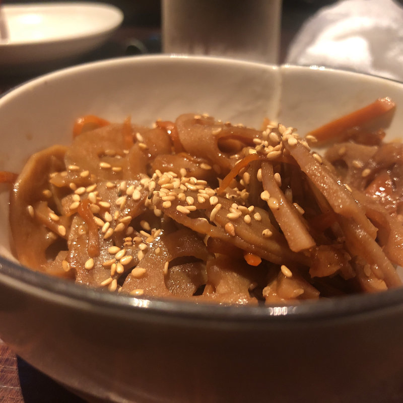 蓮根のきんぴら(魚まみれ眞吉 代々木八幡店)