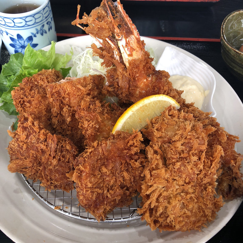 ミックスフライ定食(とんかつ 播 岩岡店 （トンカツ バン）)