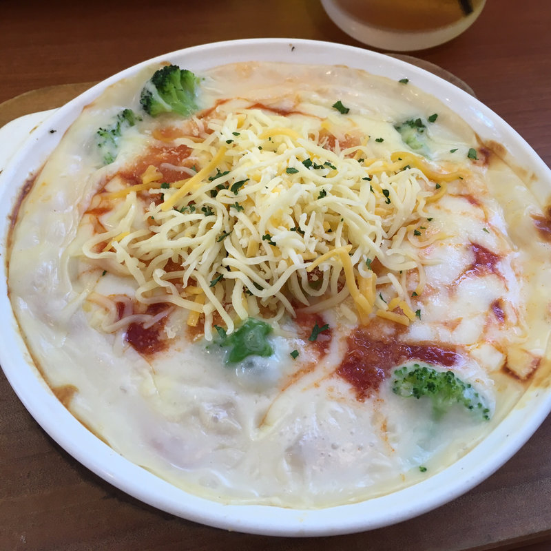 エビとブロッコリーのトマトソースドリア(ポポラマーマ 新浦安店)