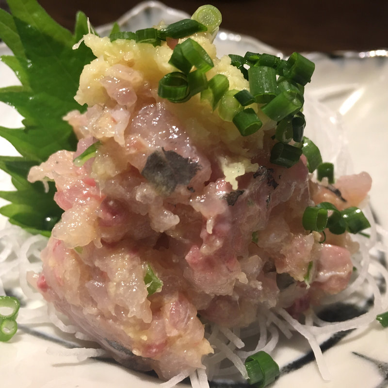 釣りあじなめろう(さかなや 市場食堂)