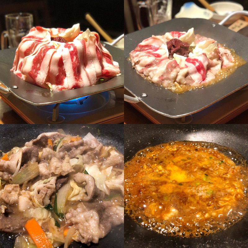 もつ鍋（鉄板焼き風）(鉄板居食屋 進)