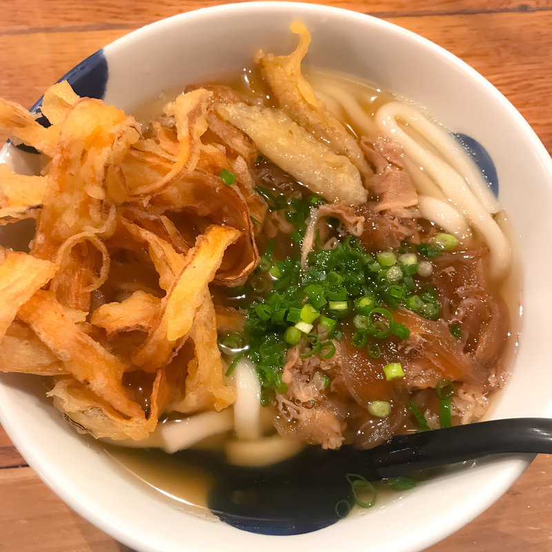 肉ゴボ天うどん(博多うどん酒場 イチカバチカ恵比寿店)
