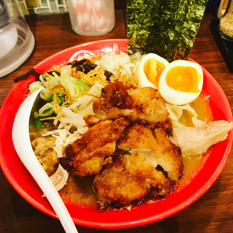 ガッツリ醤油鶏白湯らーめん(濃厚鶏そば 麺屋武一 北千住店)