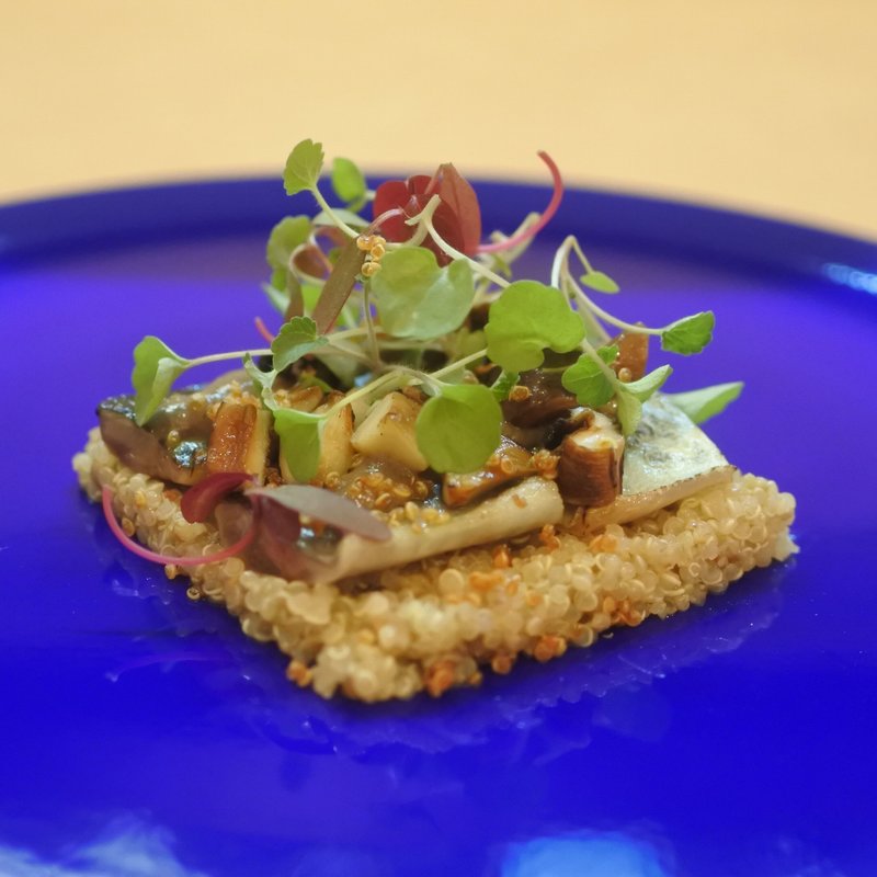 秋刀魚・キヌア・原木椎茸(Ristorante 迫)