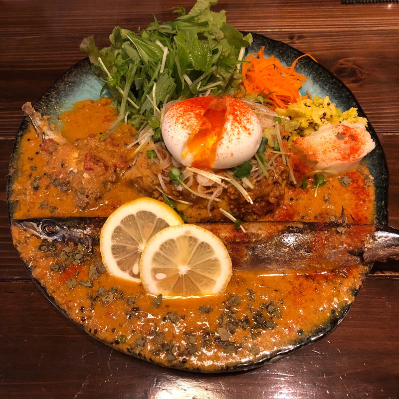 秋刀魚カレー ＋ 秋刀魚のスパイスサーディン ＋ ミニキーマ(アンディーカリー （ANDY CURRY）)
