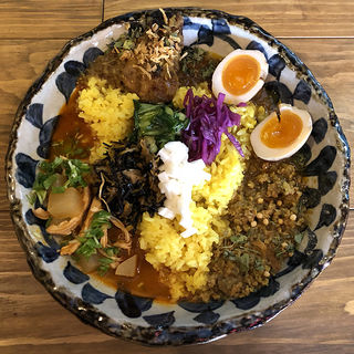 3種あいがけ(お出汁とスパイス 元祖 エレクトロニカレー)