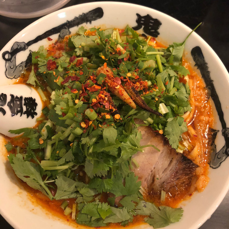 パクチーカラシビ味噌らー麺(カラシビ味噌らー麺 鬼金棒)