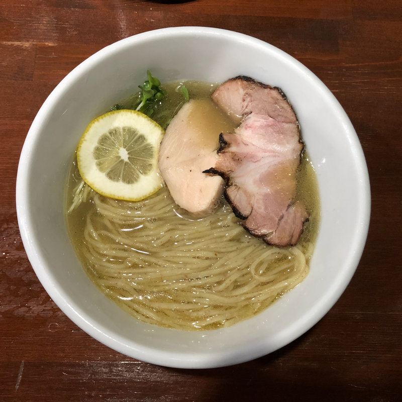 鶏と魚介の冷たい塩ラーメン(麺や而今 （じこん）)