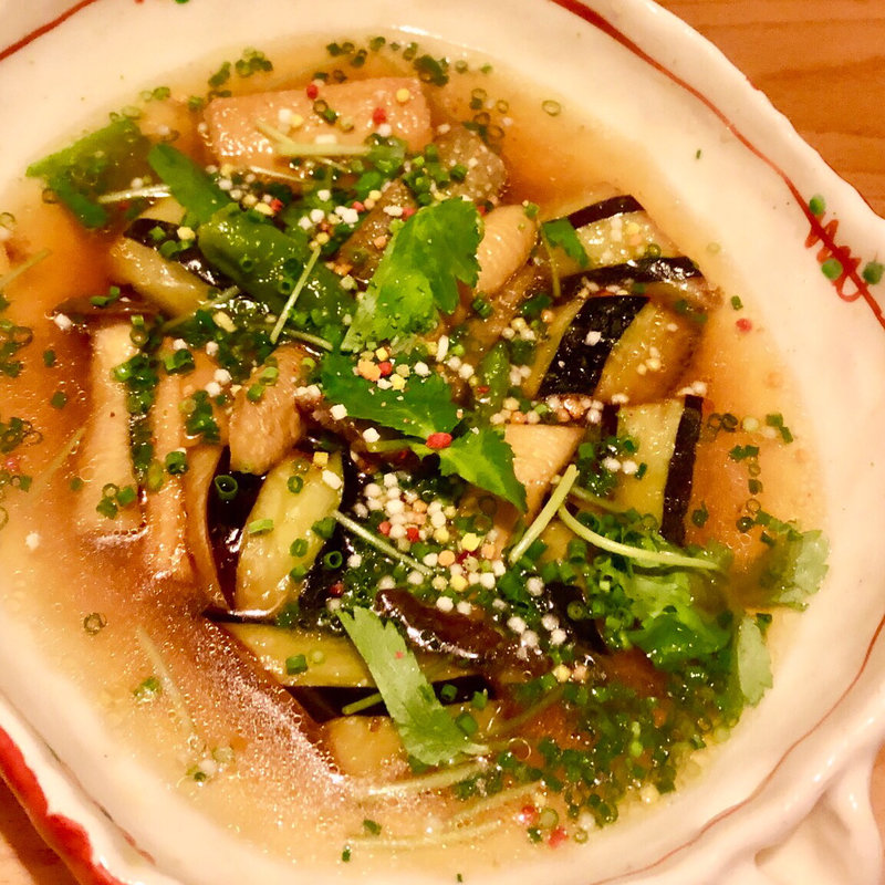 京生麩となすのみぞれ煮(食堂 ニコラ )