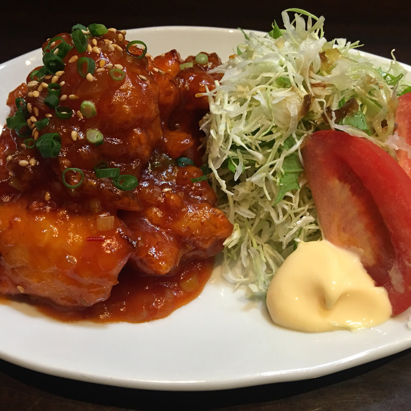 鶏のチリソース炒め(飯屋 だゑん 〜拿縁〜)