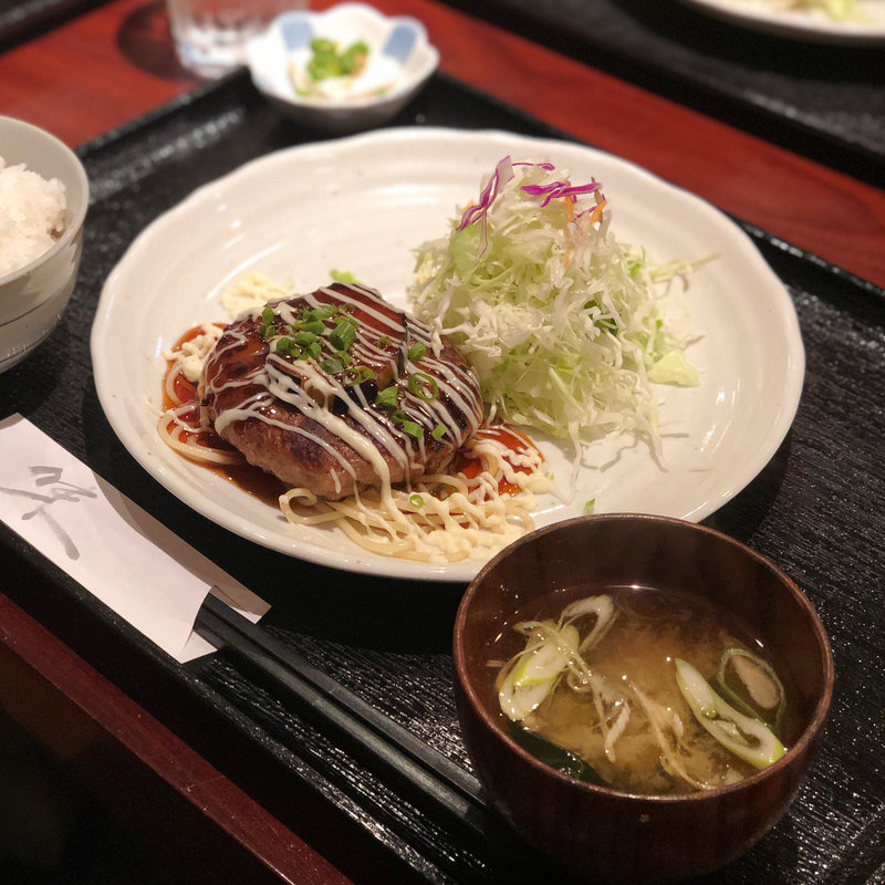 ハンバーグ定食(キッチン夢や)
