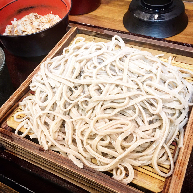 そば+あじ御飯セット(蕎麦　冷麦　嵯峨谷 （さがたに）)