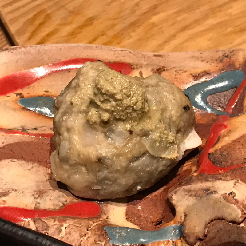 蟹味噌つくね(アムザ 炭焼笑店 陽)