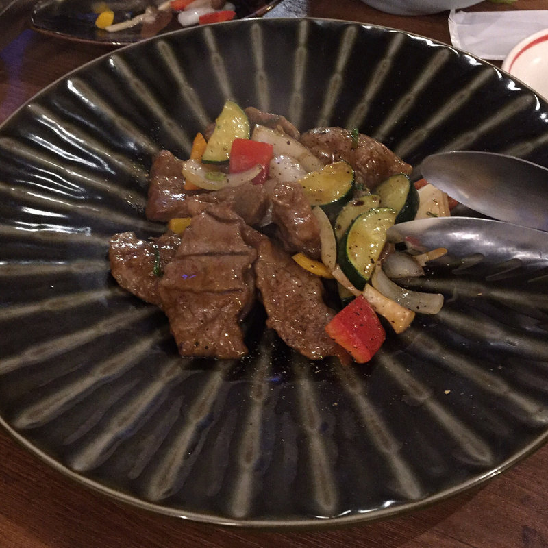 和牛のオイスターソース炒め(海月食堂 （くらげしょくどう）)